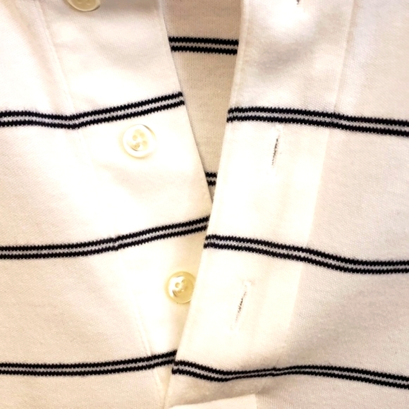 LANDSEND BLK & WHITE STRIPE⁰ SHIRT SZ42-44 - Picture 6 of 9